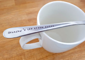 Customisable Grandparent Ice Cream Spoon.