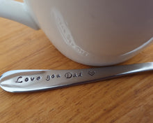 Load image into Gallery viewer, Love You Dad, Good Morning Dad Set, Hand Stamped Spoon