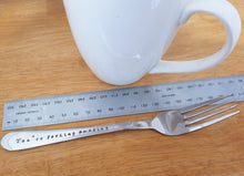 Load image into Gallery viewer, Custom Text On Handle Of Fork, Fork Pun, Wedding Anniversary Gift,Husband Gift,Wife Gift