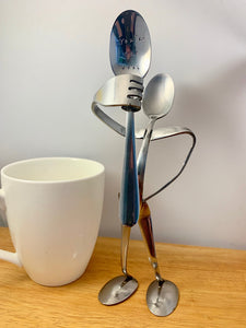 Spoon Man Sculpture With Custom Spoon