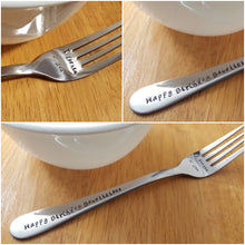 Load image into Gallery viewer, Custom Text On The Handle And Base Of The Fork, Wedding Anniversary Gift
