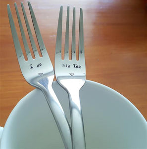 I Do, Me To Wedding Cake Utensils Cutlery for Bride and Groom