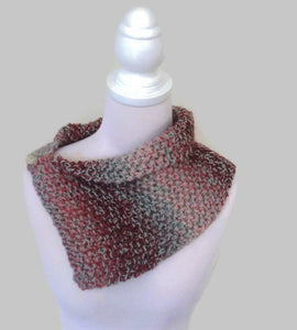Sage Green and Dusty Pink Merino Wool Cowl
