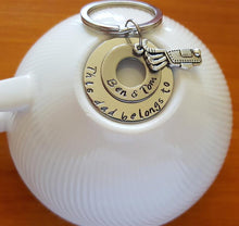 Load image into Gallery viewer, This Dad Belongs To,Custom Names Added,Stainless Steel Keyring
