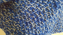 Load image into Gallery viewer, Pure Wool Blue And White Cowl