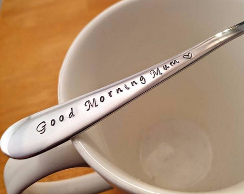 Good Morning Mum, Hand Stamped Spoon