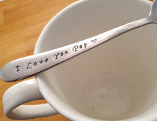 Load image into Gallery viewer, I Love You Pop, Hand Stamped Teaspoon