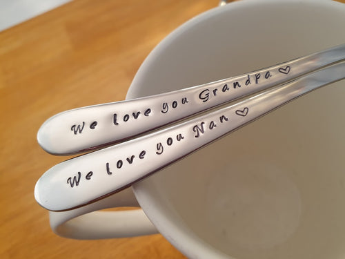 Customise the Titles, Hand Stamped Spoons