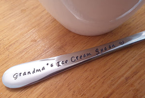 Customisable Grandparent Ice Cream Spoon.
