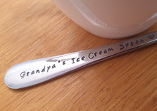 Load image into Gallery viewer, Customisable Grandparent Ice Cream Spoon.