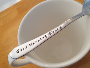 Good morning Grandma,Hand Stamped Teaspoon