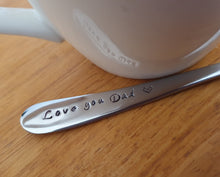 Load image into Gallery viewer, Love You Dad, Good Morning Dad Set, Hand Stamped Spoon